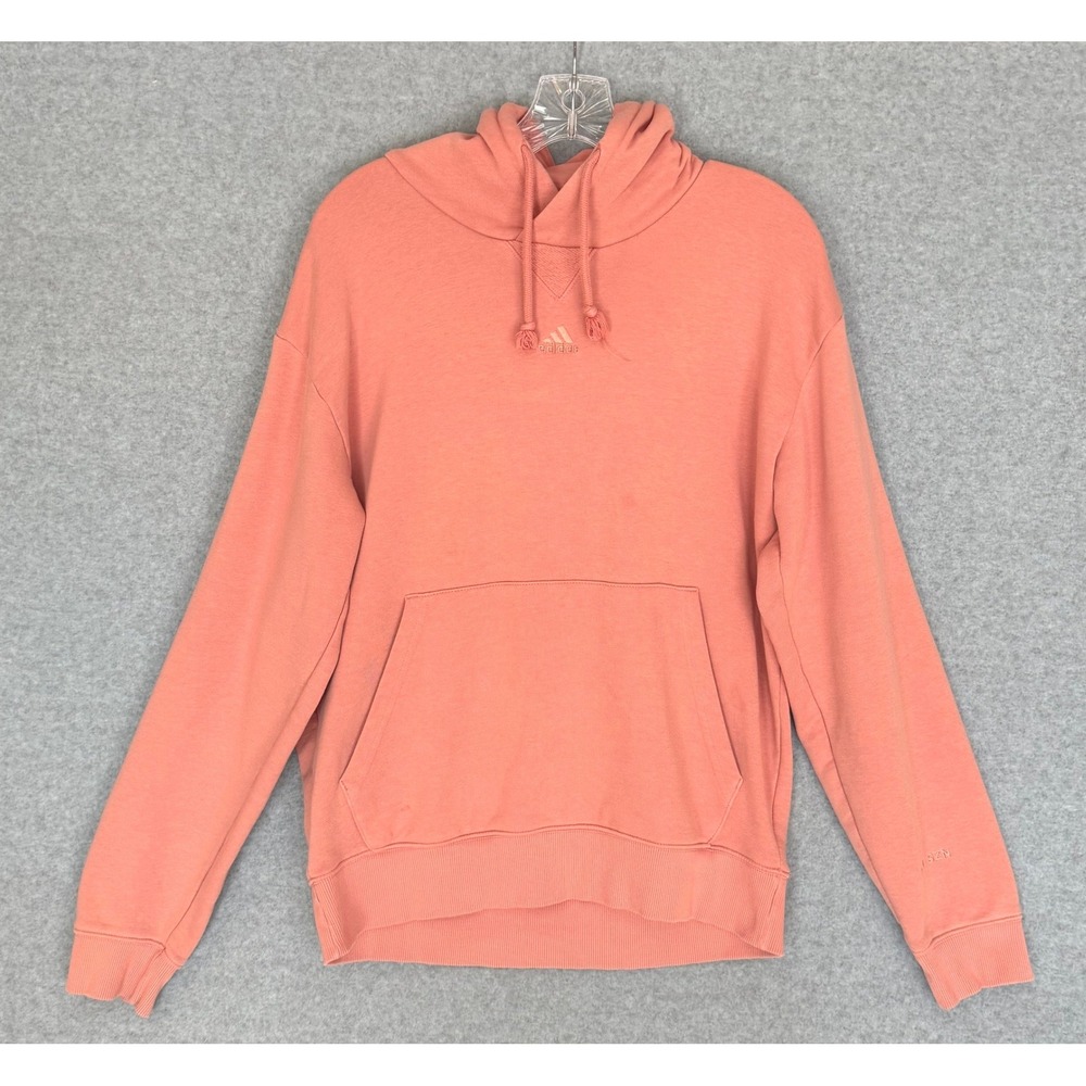 Adidas Hoodie Men Oversized Small Salmon ALL SZN Pullover Fleece Sweatshirt Logo